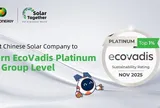 Astronergy đạt chứng nhận EcoVadis Platinum cấp tập đoàn, lọt TOP 1% toàn cầu