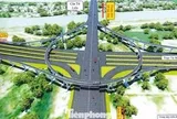 Cận cảnh thiết kế nút giao 'hoa thị' kết nối cầu Tứ Liên với Đại lộ sông Hồng