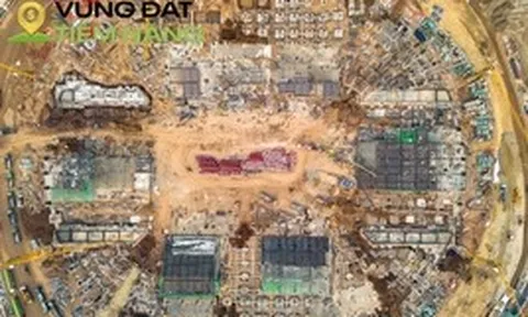 Đại công trường xây sân vận động lớn thứ hai Việt Nam: Lột xác sau 2 tháng, khán đài 60.000 chỗ dần lộ diện