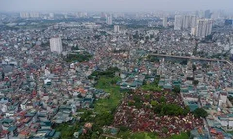 Nhìn từ trên cao khu đất dự kiến xây nhà tang lễ và 2 tháp tưởng niệm cao 13 tầng tại Hà Nội