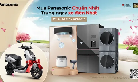 Ưu đãi Tết 2026 “Mua Panasonic chuẩn Nhật - trúng ngay xe điện Nhật”: Panasonic tiếp tục khẳng định giá trị Nhật Bản trong từng sản phẩm trao tay