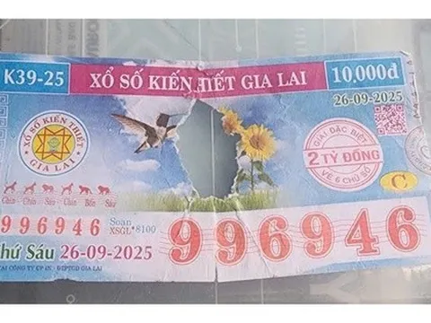 Vé số trúng 2 tỉ bị rách: Công ty XSKT Gia Lai trả lời chính thức