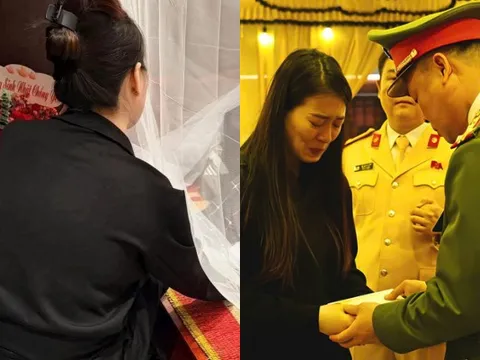 Tai nạn xe ben làm trung tá CSGT hy sinh đúng ngày sinh nhật: Nghẹn ngào bó hoa “Chúc mừng sinh nhật chồng yêu” giữa lễ tang
