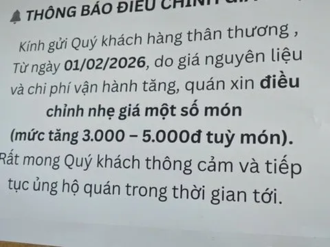 Hàng quán ở TP.HCM tăng giá sau Tết