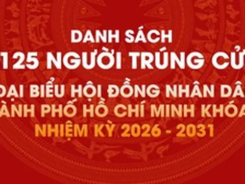 [Infographic] Danh sách 125 người trúng cử Đại biểu HĐND TPHCM khóa XI, nhiệm kỳ 2026 - 2031