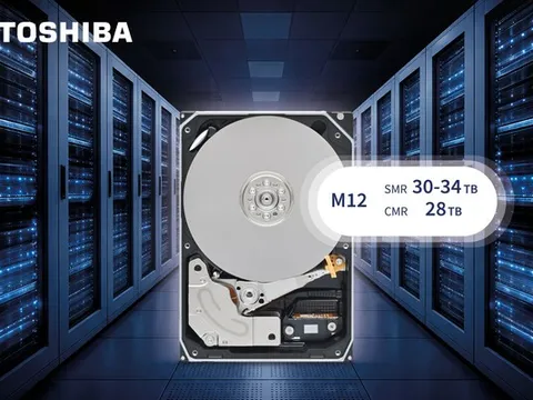 Toshiba bắt đầu cung cấp mẫu thử ổ cứng nearline SMR dung lượng 30-34TB