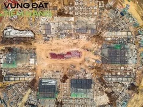 Đại công trường xây sân vận động lớn thứ hai Việt Nam: Lột xác sau 2 tháng, khán đài 60.000 chỗ dần lộ diện