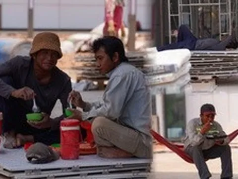 'Bữa cơm nhanh, giấc ngủ vội' giữa nắng gắt ở đại công trường sân bay Long Thành