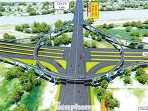 Cận cảnh thiết kế nút giao 'hoa thị' kết nối cầu Tứ Liên với Đại lộ sông Hồng