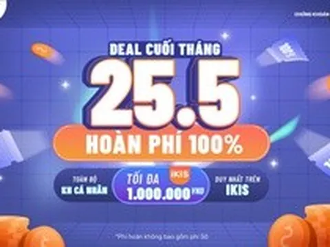 Ngày 25/5, KIS hoàn 100% phí giao dịch trên iKIS