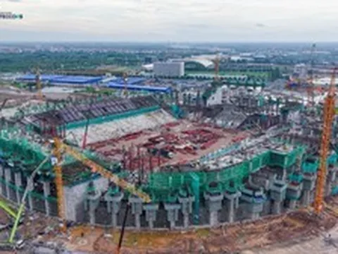 Lộ diện tiến độ siêu sân vận động lớn thứ 2 Việt Nam tại Hưng Yên: Hạ tầng vượt chuẩn FIFA, sở hữu công nghệ chưa từng có tại Việt Nam