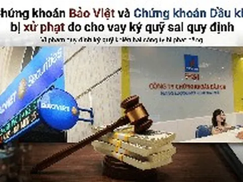 Chứng khoán Bảo Việt và Chứng khoán Dầu khí bị UBCKNN xử phạt do cho vay ký quỹ sai quy định