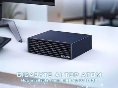 GIGABYTE AI TOP ATOM phiên bản bộ nhớ hợp nhất 64GB mở rộng khả năng phát triển AI trên máy tính để bàn