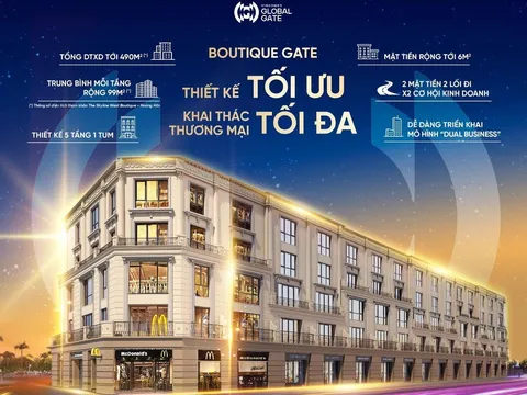 BOUTIQUE GATE - TÂM ĐIỂM ĐỔ BỘ CỦA DÒNG TIỀN ĐẦU TƯ VÀO BẤT ĐỘNG SẢN THƯƠNG MẠI PHÍA ĐÔNG HÀ NỘI
